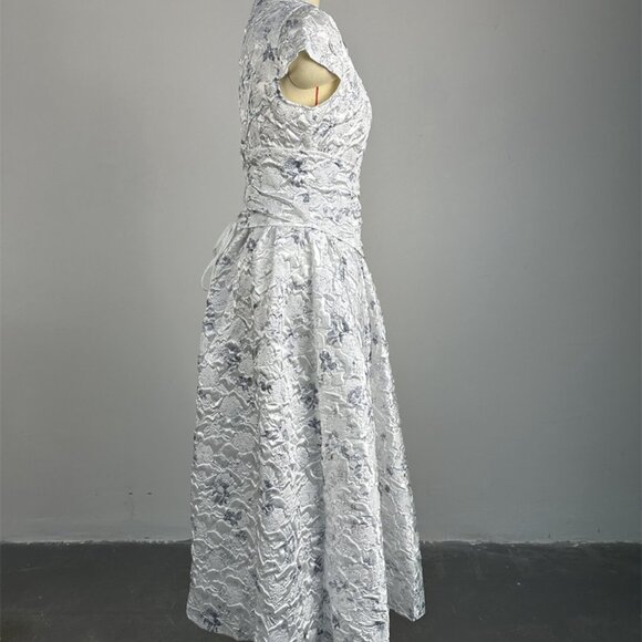 🌺 Designer-Inspired Midaxi Dress 🌺 Floral Print Wrap Waist + Split Hem | Weddi - Picture 4 of 5